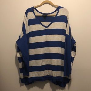 Lane Bryant gray and blue sweater